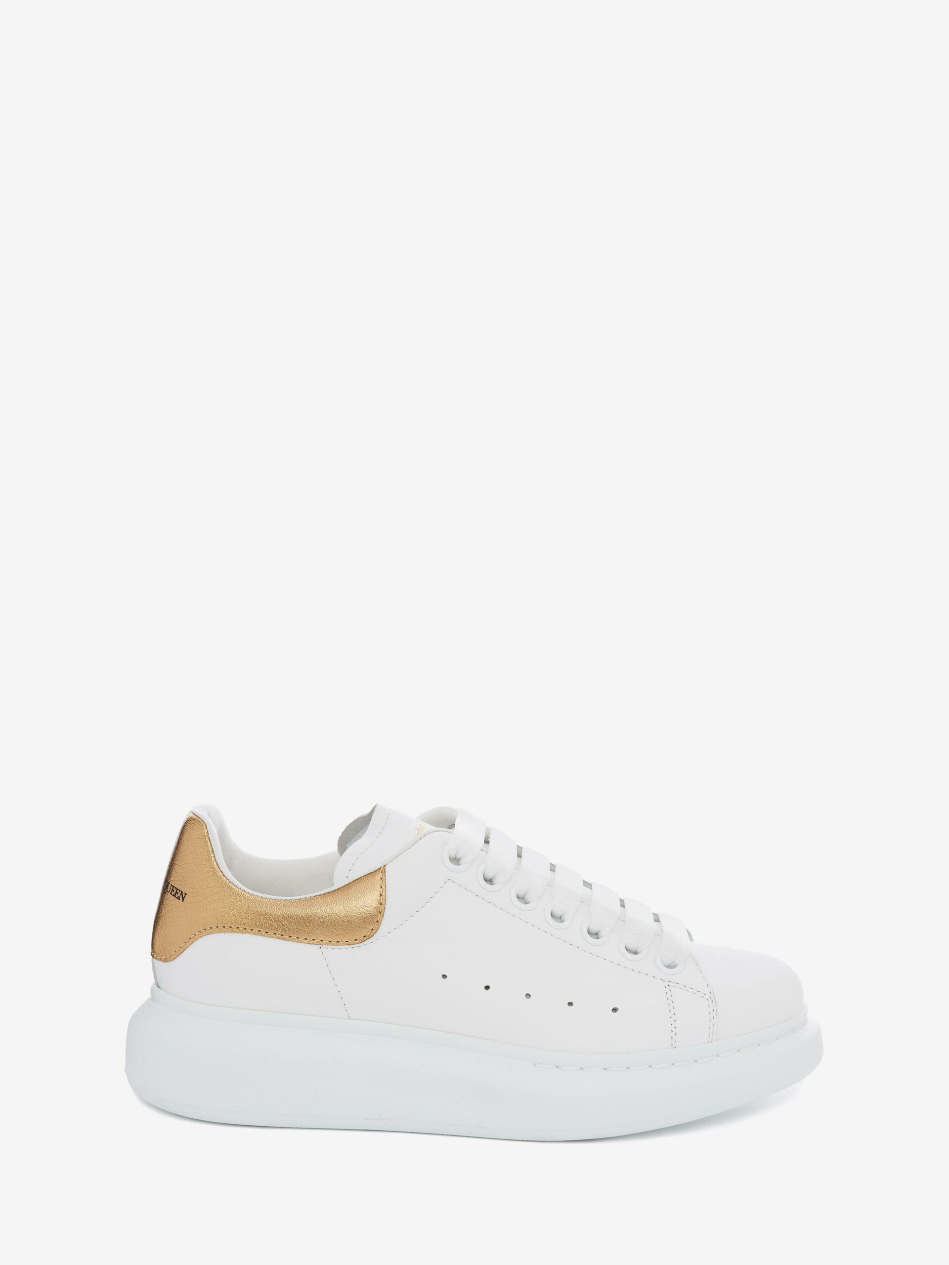 Women’s White/Gold Oversized Sneaker – Sarah Becks