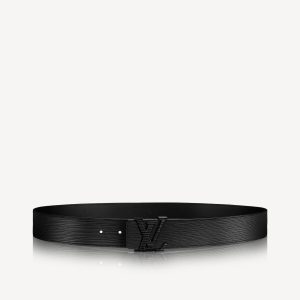 Louis Vuitton Pretty LV 20mm Reversible Belt Black + Cowhide. Size 85 cm